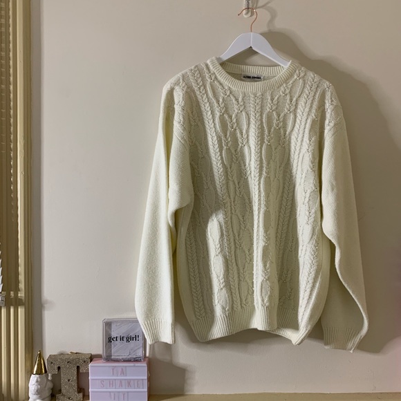 Vintage Alfred Dunner Cream Grandma Sweater SZ 3X - Picture 5 of 12